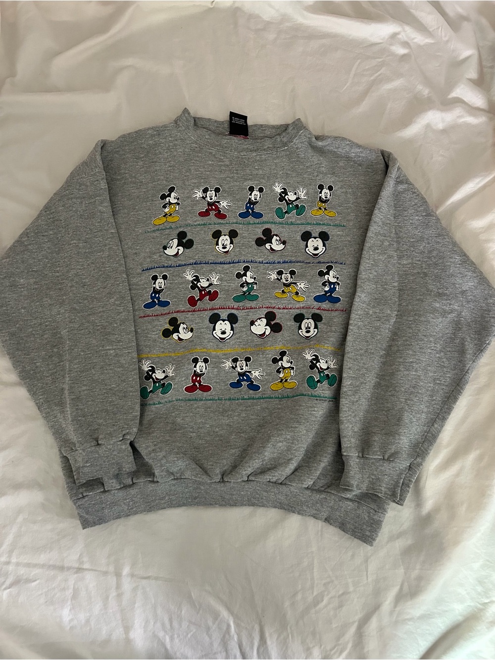 Vintage-Disney  Mickey Mouse Grey Crewneck Sweatshirt